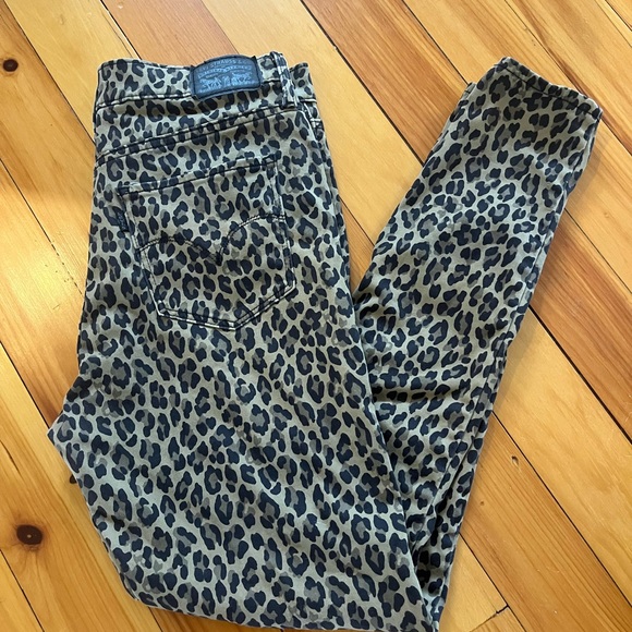 720 HIGH RISE SUPER SKINNY LEOPARD PRINT WOMEN'S JEANS - Picture 7 of 8